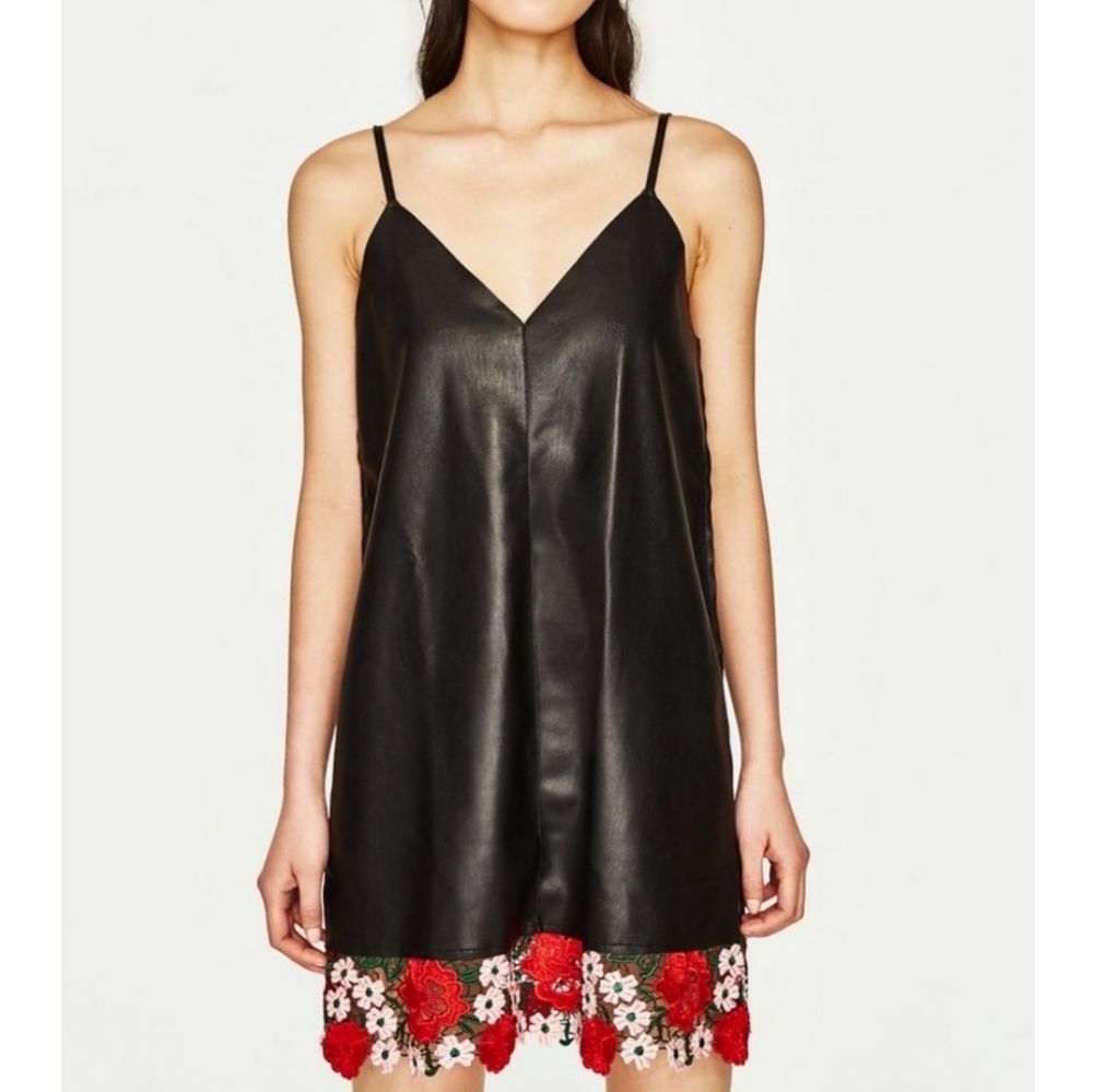 Zara faux leather dress